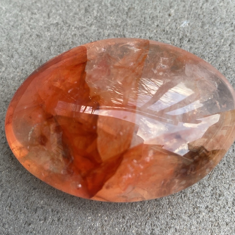 Fire Quartz Palm Stone